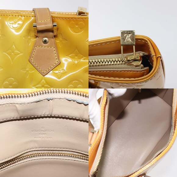 LOUIS VUITTON Monogram Vernis Houston Hand Bag Beige M91004 - Picture 11 of 13